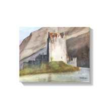 SCOTTISH CASTLES LANDSCAPE WATERCOLOR CANVAS PRINT