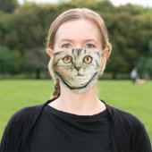 Scottish Cat Face Adult Cloth Face Mask (Outside)