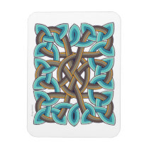 Scottish Celtic Knot Painting in Blue and Brown