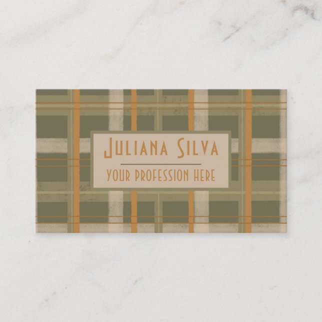 Scottish Celtic Tartan Pattern  Business Card (Front)