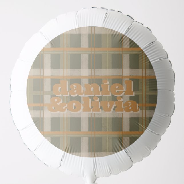 Scottish Celtic Tartan Pattern Wedding Balloon (Front)