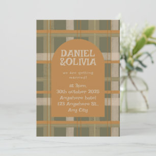 Scottish Celtic Tartan Pattern Wedding Invitation