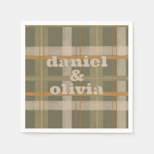 Scottish Celtic Tartan Pattern Wedding Napkins