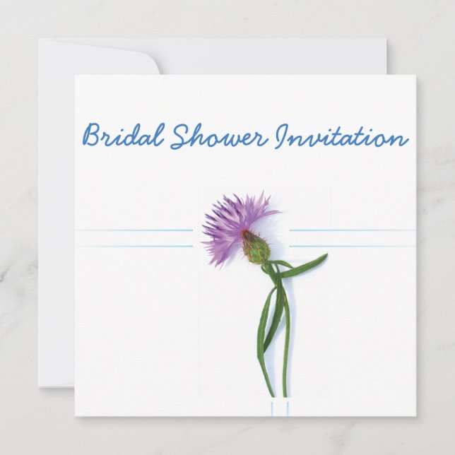 Scottish, Celtic Wedding Thistle Theme Bridal Show Invitation (Front)