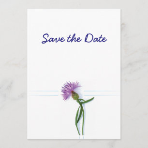 Scottish, Celtic Wedding Thistle Theme Save the Da Invitation