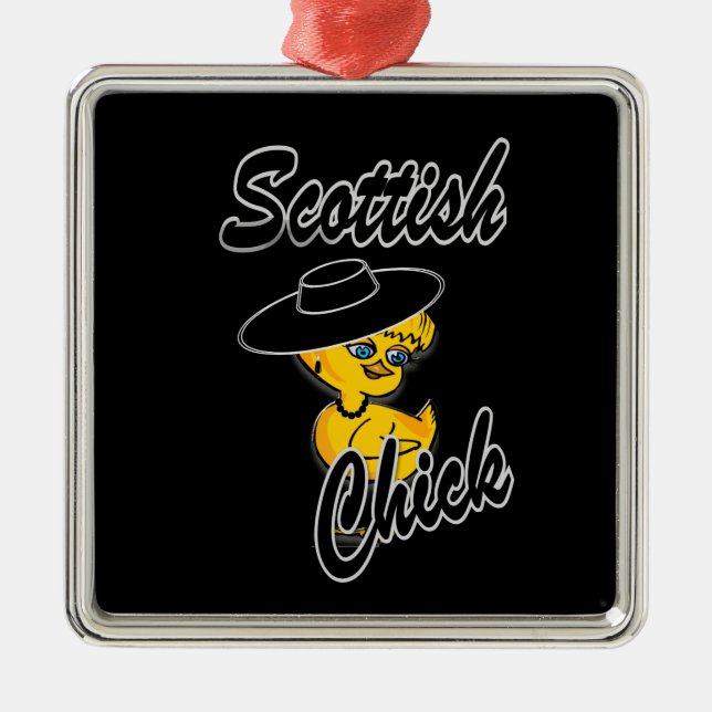 Scottish Chick #4 Metal Ornament (Front)