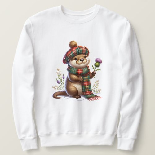 Scottish Christmas Otter Christmas Sweatshirt