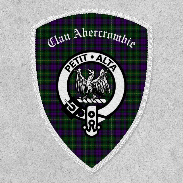 Scottish Clan Abercrombie Crest & Tartan Patch (Front)