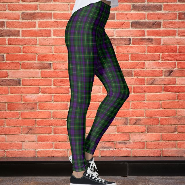 Scottish Clan Abercrombie Tartan Plaid Pattern Leggings (Creator Uploaded)