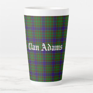 Scottish Clan Adams Tartan Latte Mug
