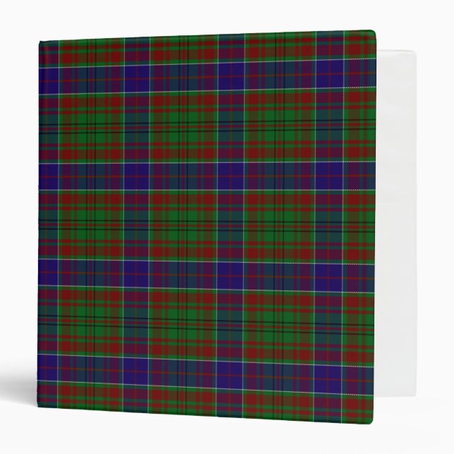 Scottish Clan Adams Tartan Plaid 3 Ring Binder (Front/Inside)