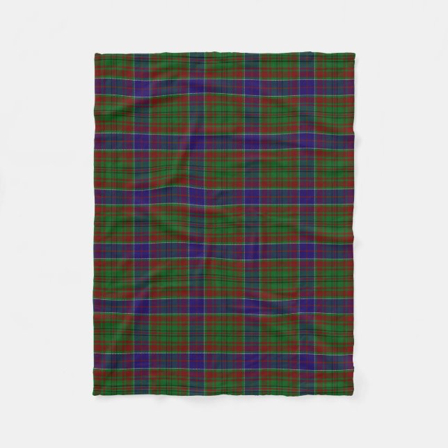 Scottish Clan Adams Tartan Plaid Fleece Blanket (Front)