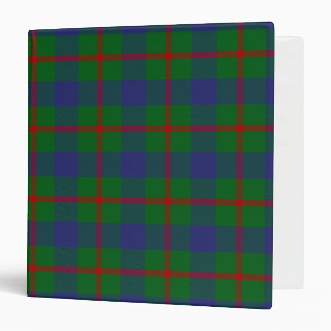 Scottish Clan Agnew Tartan Plaid 3 Ring Binder (Front/Inside)