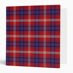 Scottish Clan Ainslie Tartan Plaid 3 Ring Binder