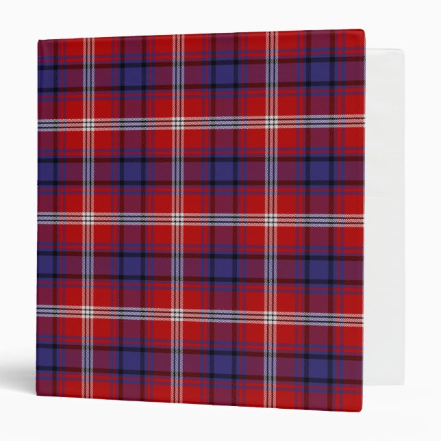Scottish Clan Ainslie Tartan Plaid 3 Ring Binder (Front/Inside)