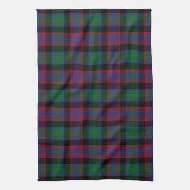 Scottish Clan Alexander Hunting Tartan Plaid Kitchen Towel (Vertical)