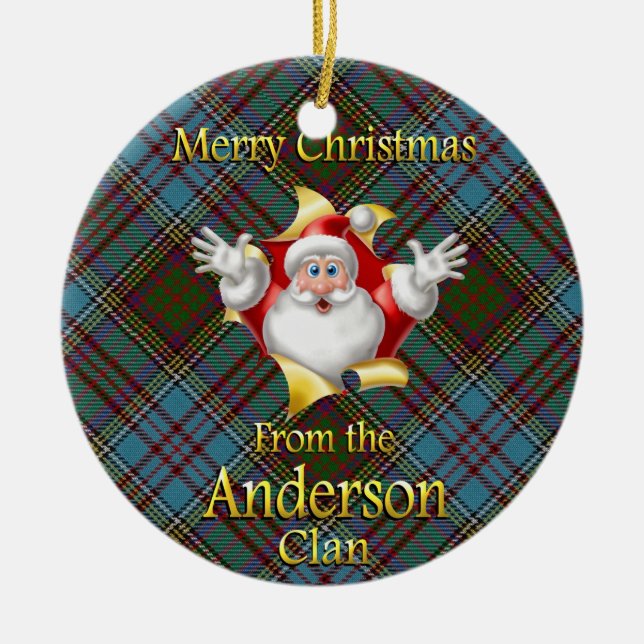 Scottish Clan Anderson Christmas Ornament (Front)
