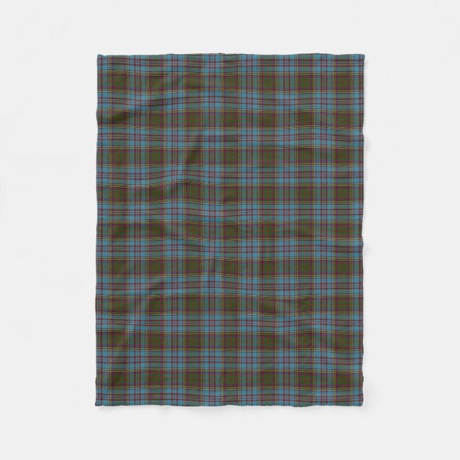 Scottish Clan Anderson Classic Tartan Fleece Blanket (Front)
