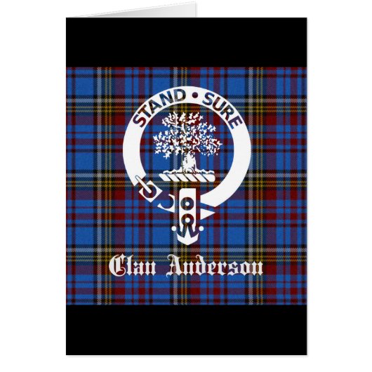 Scottish Clan Anderson Crest & Tartan (Front)