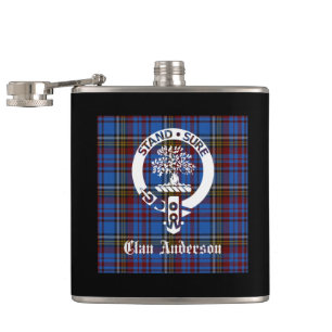 Scottish Clan Anderson Crest & Tartan Flask