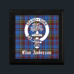 Scottish Clan Anderson Crest & Tartan Jewelry Box<br><div class="desc">Show your Scottish pride with this great design for Clan Anderson that features both tartan and crest badge.</div>