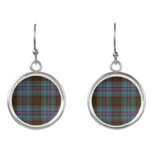 Scottish Clan Anderson Tartan Plaid Earrings