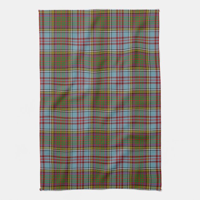 Scottish Clan Anderson Tartan Plaid Kitchen Towel (Vertical)