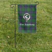 Scottish Clan Armstrong Crest Badge and Tartan