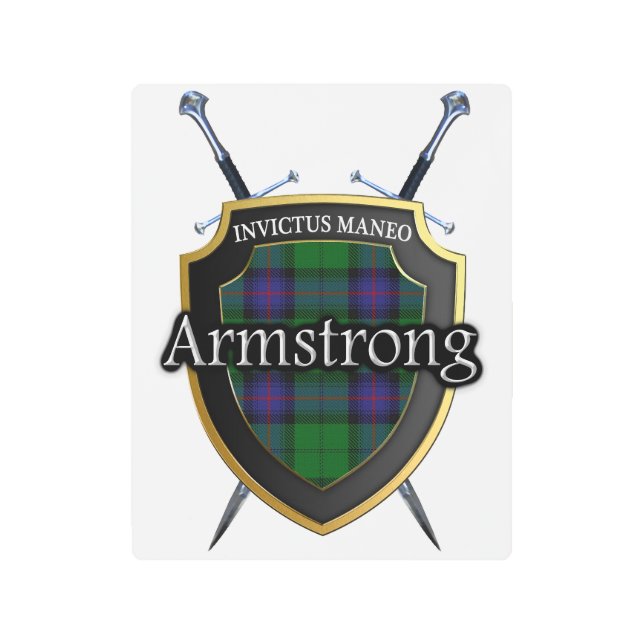 Scottish Clan Armstrong Tartan Accents Metal Print (Front)