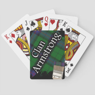 Scottish Clan Armstrong Tartan Paint Brush Poker Cards