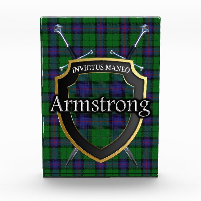 Scottish Clan Armstrong Tartan Photo Block (Front)