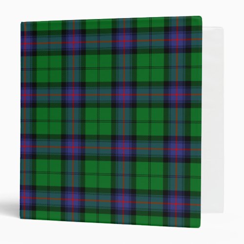 Scottish Clan Armstrong Tartan Plaid 3 Ring Binder