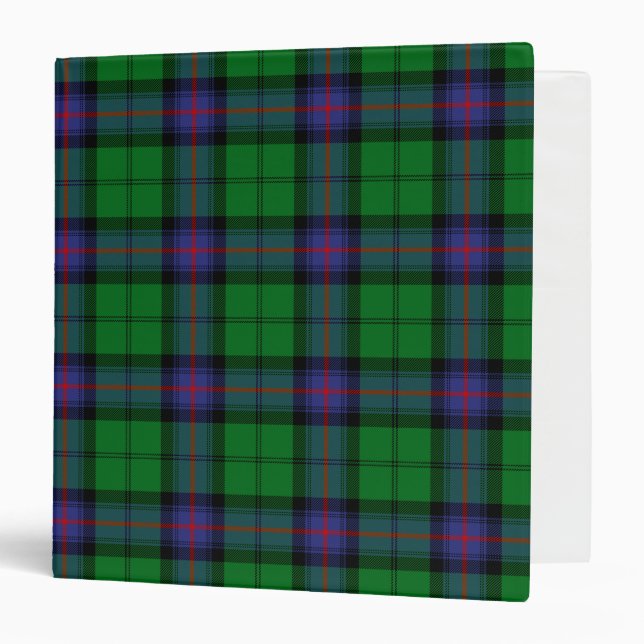 Scottish Clan Armstrong Tartan Plaid 3 Ring Binder (Front/Inside)