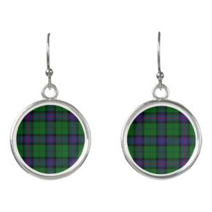Scottish Clan Armstrong Tartan Plaid Earrings