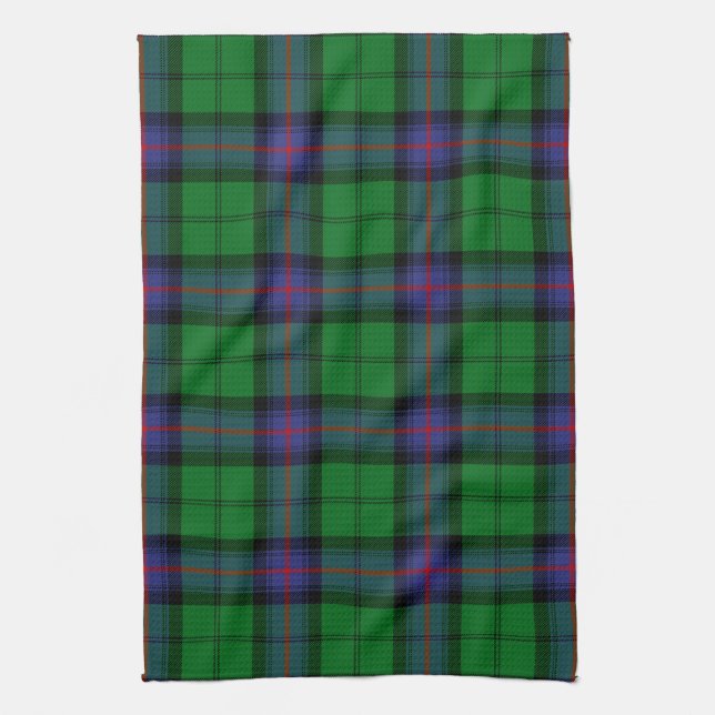 Scottish Clan Armstrong Tartan Plaid Kitchen Towel (Vertical)