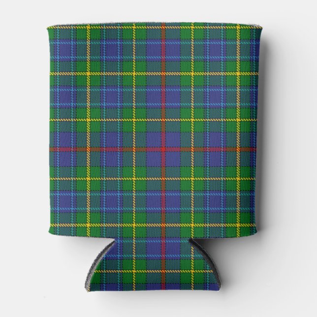 Scottish Clan Bailey Tartan Plaid Can Cooler (Front)