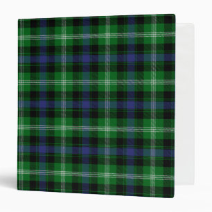 Scottish Clan Baillie of Polkemett Tartan Plaid 3 Ring Binder