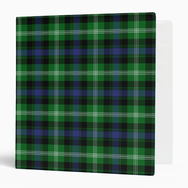 Scottish Clan Baillie of Polkemett Tartan Plaid 3 Ring Binder (Front/Inside)