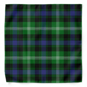 Scottish Clan Baillie of Polkemett Tartan Plaid Bandana