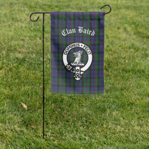 Scottish Clan Baird Crest Tartan Custom Garden Flag