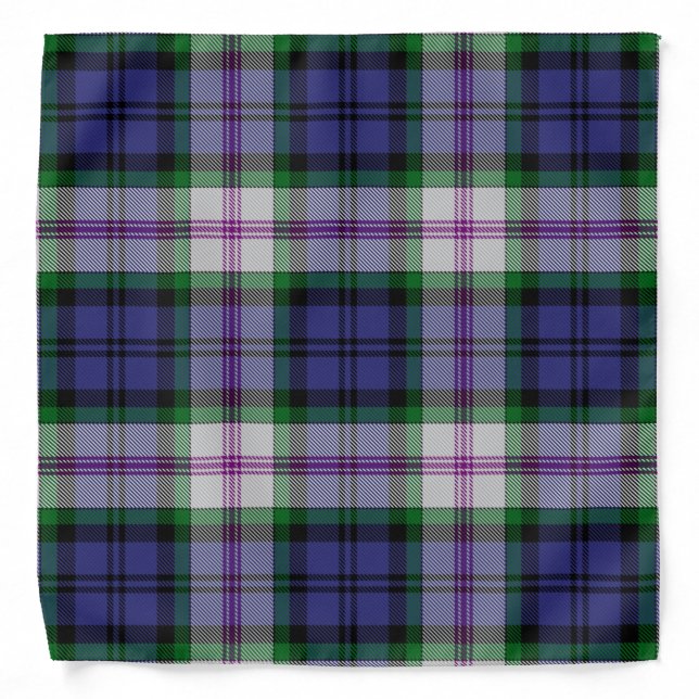 Scottish Clan Baird Dress Tartan Plaid Bandana (Front)