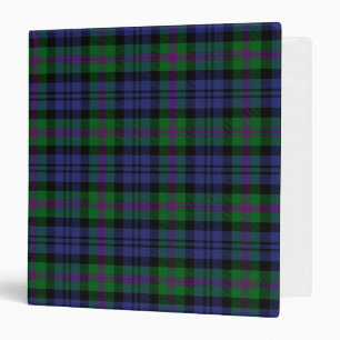 Scottish Clan Baird Tartan Plaid 3 Ring Binder