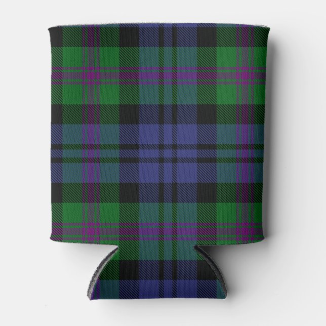Scottish Clan Baird Tartan Plaid Can Cooler (Front)