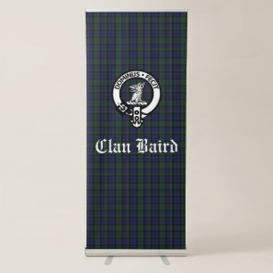 Scottish Clan Baird Tartan Plaid Retractable Banner