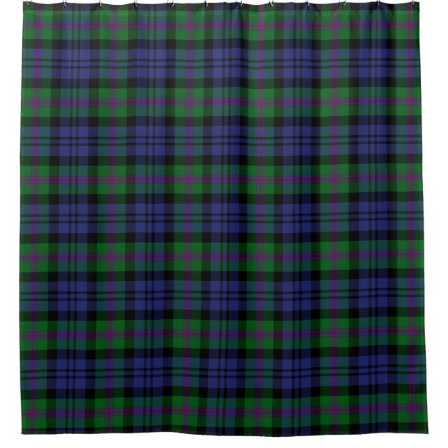 Scottish Clan Baird Tartan Plaid Shower Curtain (Front)