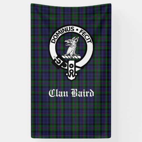 Scottish Clan Baird Tartan Plaid Vertical Banner