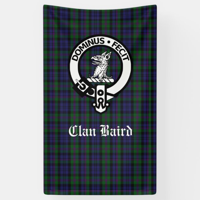 Scottish Clan Baird Tartan Plaid Vertical Banner (Vertical)