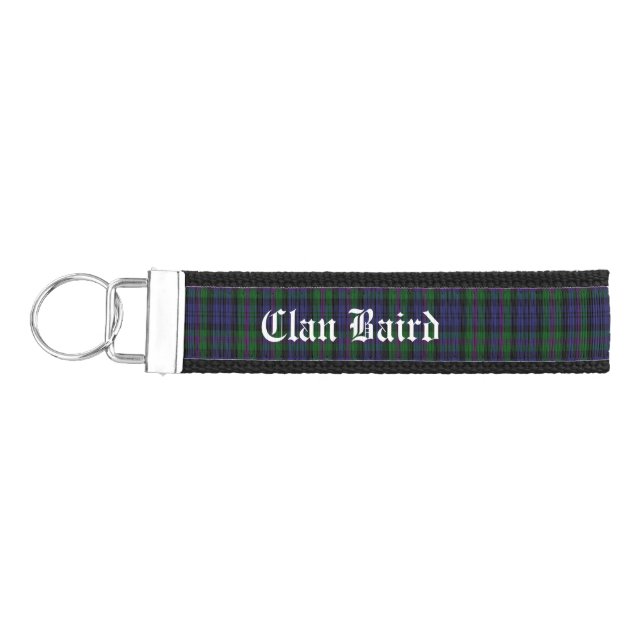 Scottish Clan Baird Tartan Plaid   Wrist Keychain (Keys on Left)