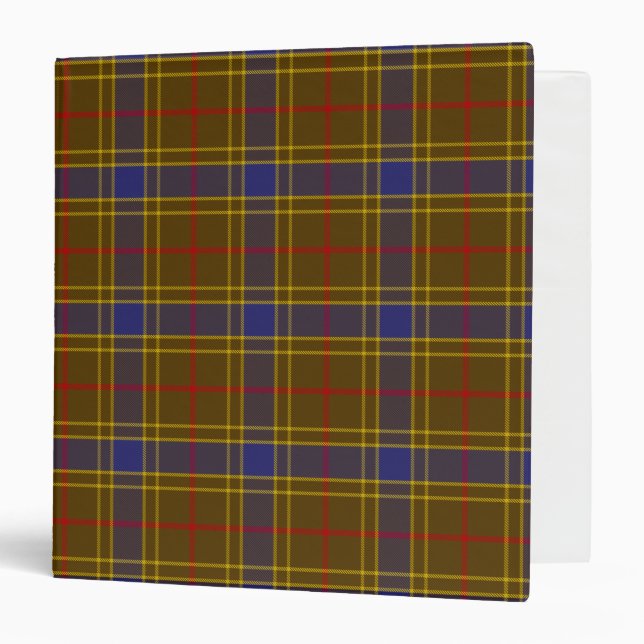 Scottish Clan Balfour Tartan Plaid 3 Ring Binder (Front/Inside)