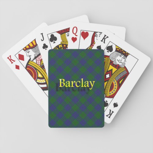 Scottish Clan Barclay Poker Cards